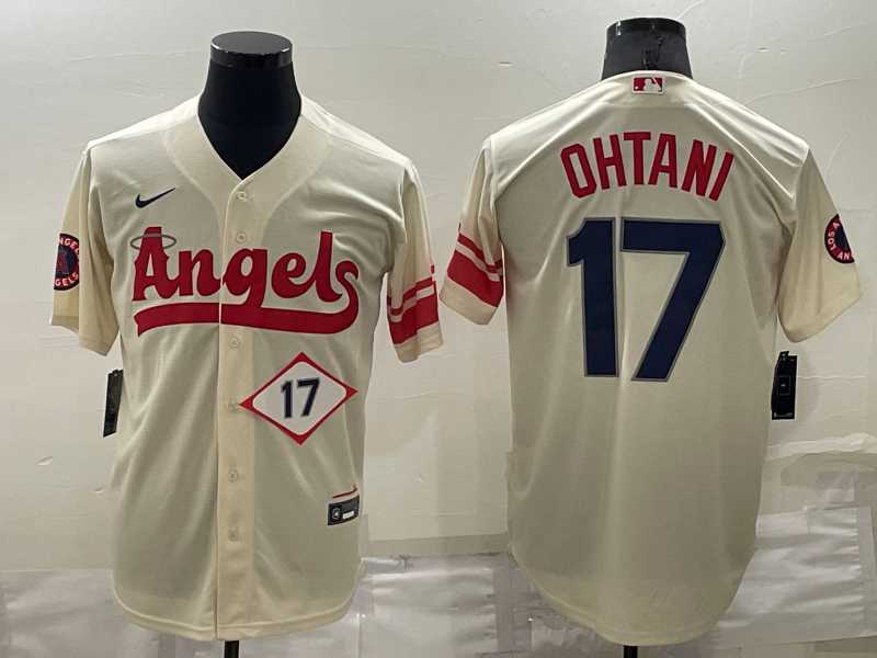 Angels 17 Shohei Ohtani Cream 2022 City Connect Cool Base Jersey,We sell and wholesale Angels 17 Shohei Ohtani Cream 2022 City Connect Cool Base Jersey on line form chian!